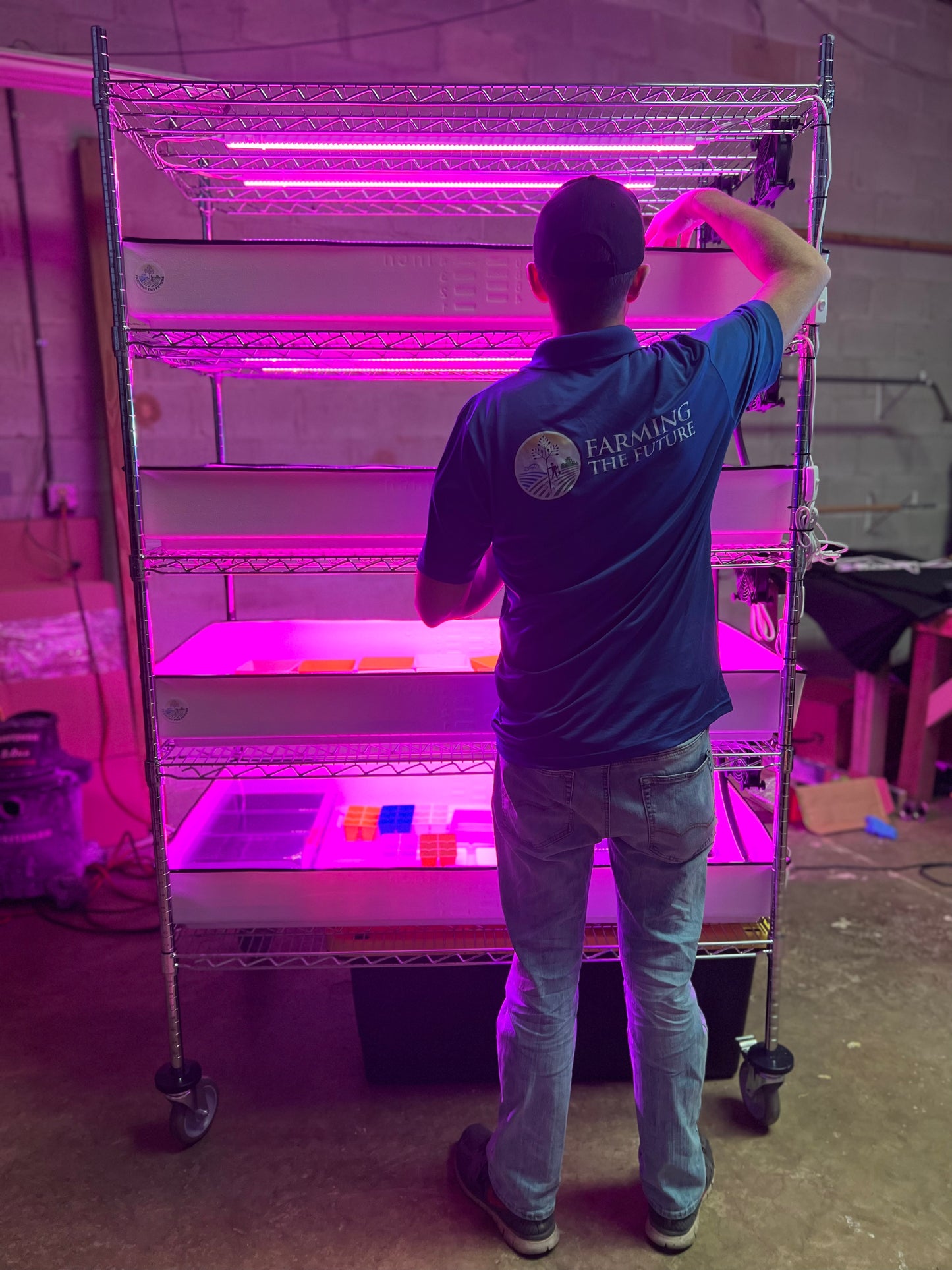 School Hydroponics System Grow Rack - STEM Education