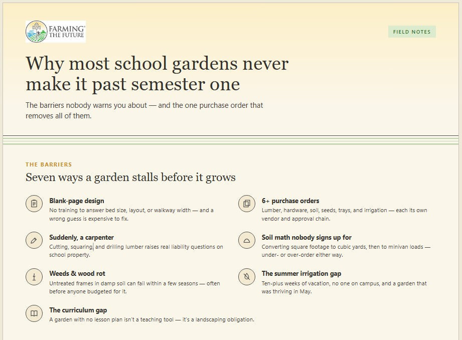 Why Most School Gardens Never Make It Past the First Semester