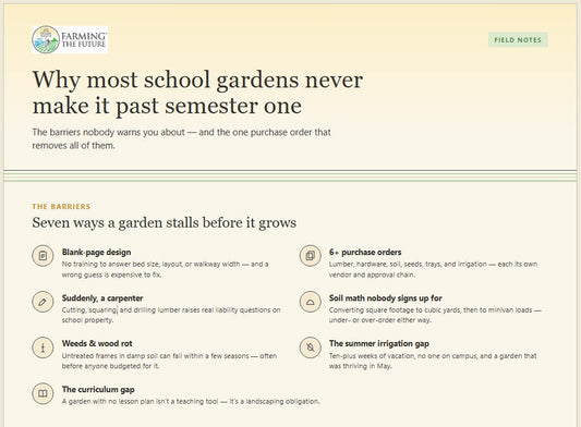 Why Most School Gardens Never Make It Past the First Semester
