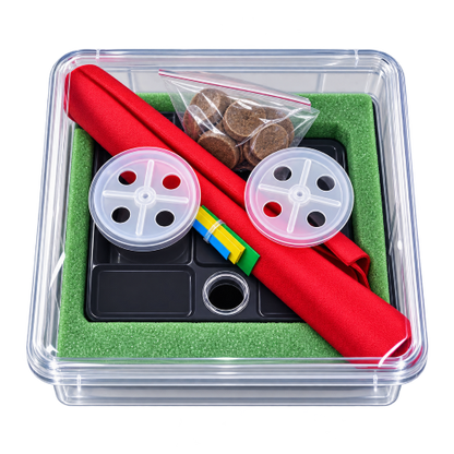 Grow a self contained salsa garden with Farming the Future in a fabric grow bag planter which holds a mixed garden of green plants, including a tomato plant, pepper plant, and onion.