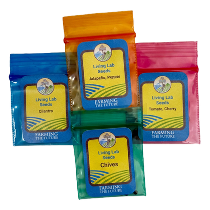 Living Lab Seeds: Salsa Garden Seed Pack — Jalapeño, Cherry Tomato, Cilantro & Chives