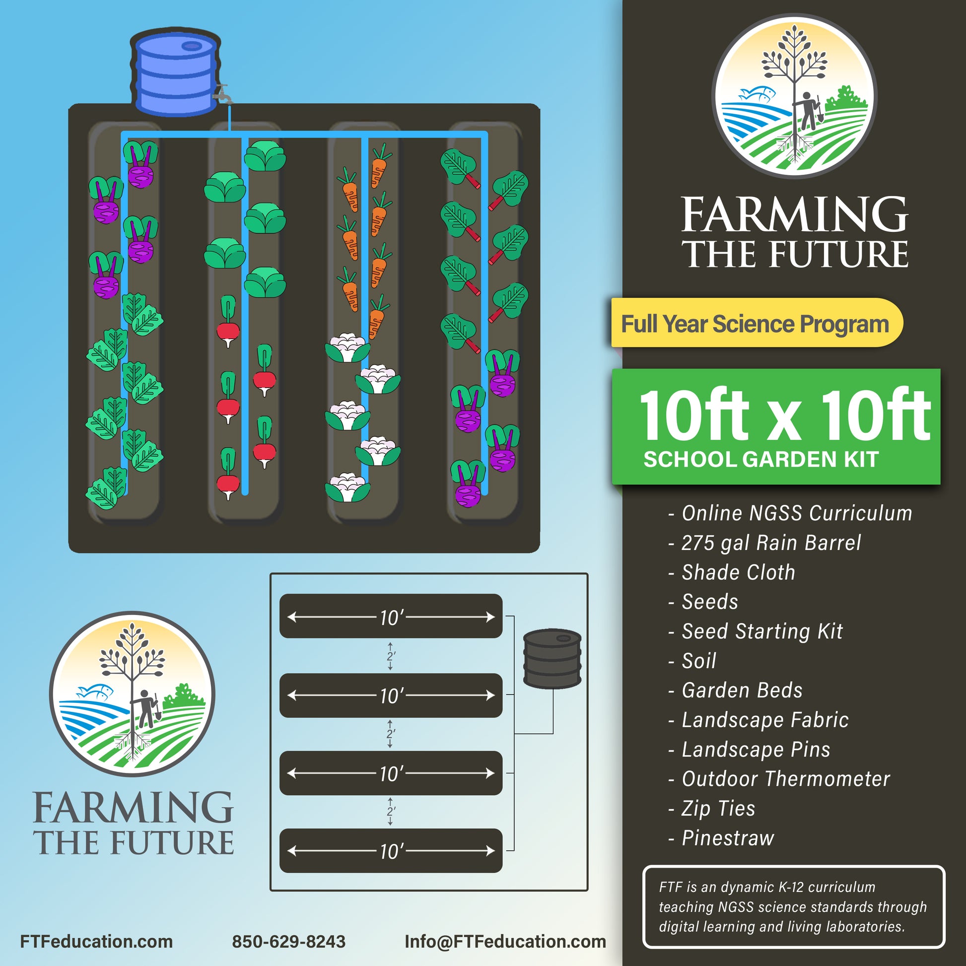 class raised garden kit STEM NGSS